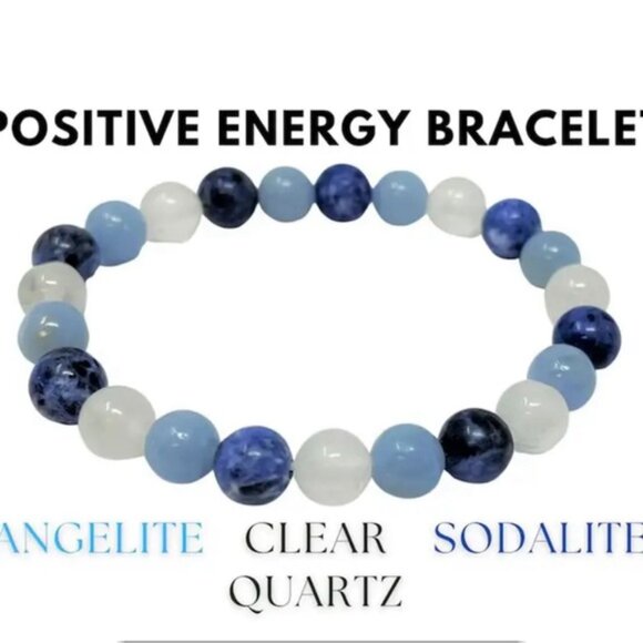 Positive Energy Protection & Healing Gemstone Crystal Bracelet Jewelry - Picture 1 of 8
